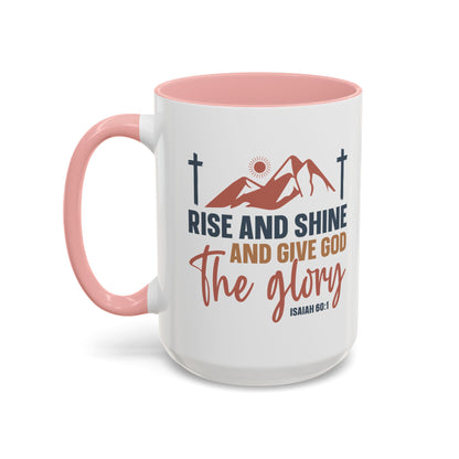 Christian Ceramic Mug - Give Him The Glory Accent Coffee Mug (11, 15oz)