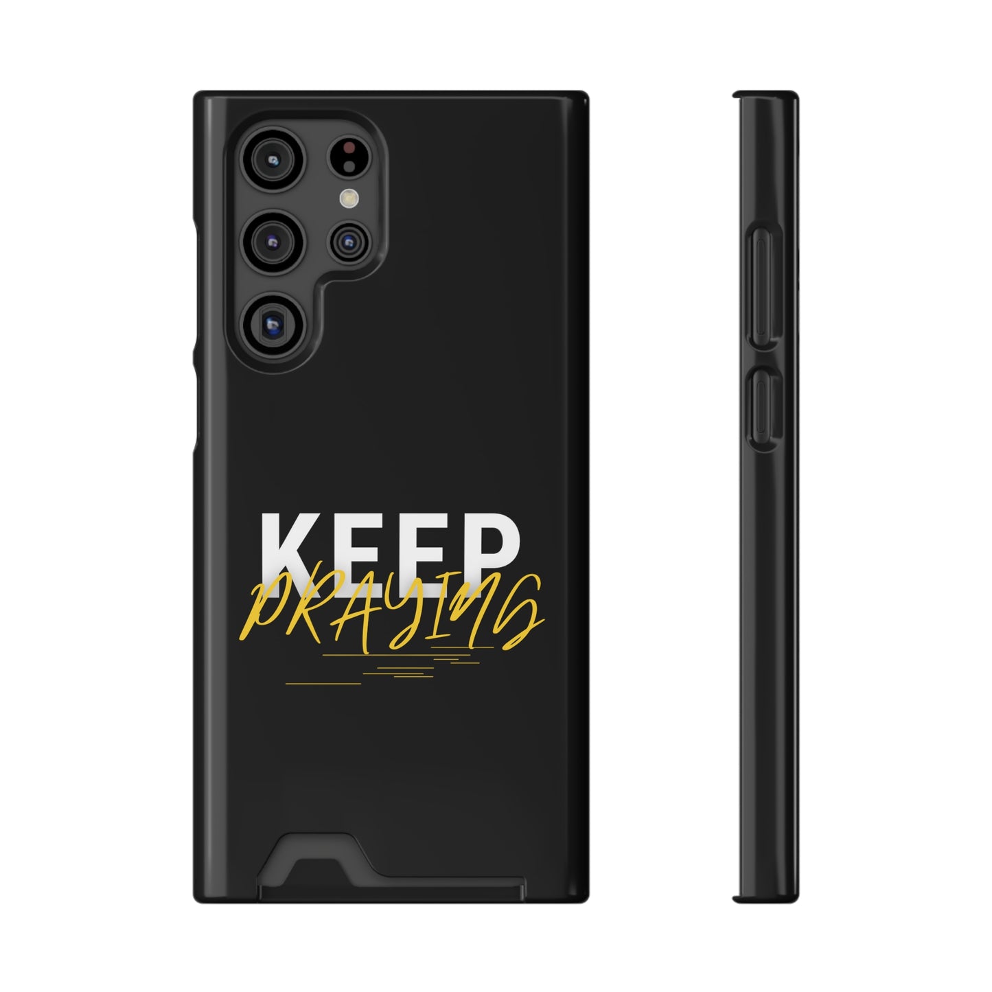 Keep Praying Christian Phone Case With Card Holder Printify