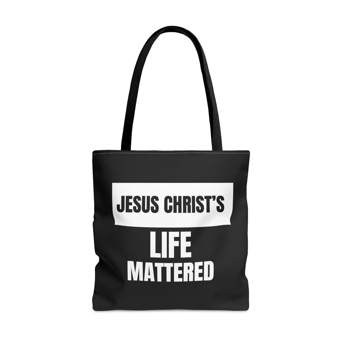 Jesus Christ's Life Mattered Christian Tote Bag Printify
