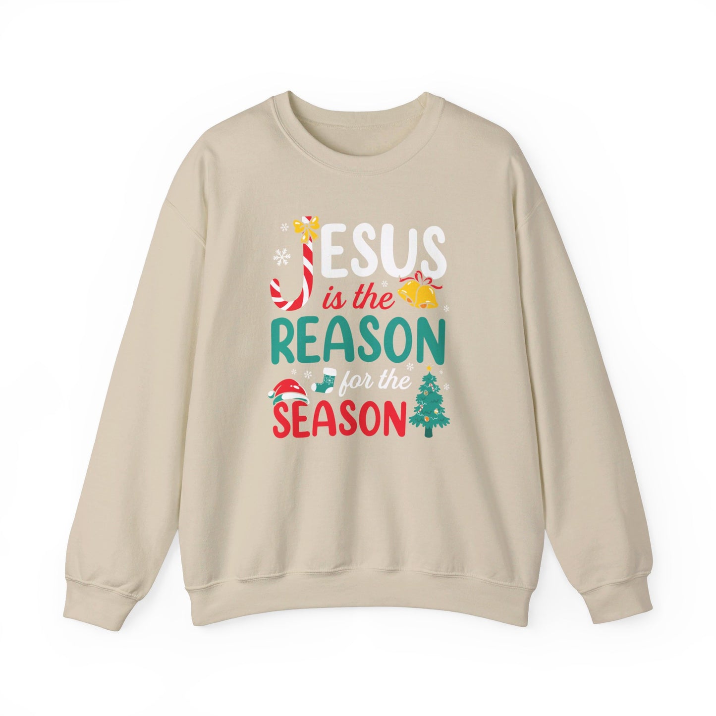 Jesus Is The Reason For The Season Christmas Unisex Heavy Blend™ Crewneck Christian Sweatshirt