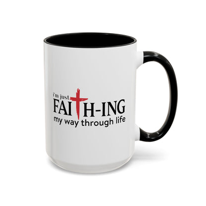 Faith-Inspired Coffee Accent Mug - Motivational Drinkware for Daily Inspiration