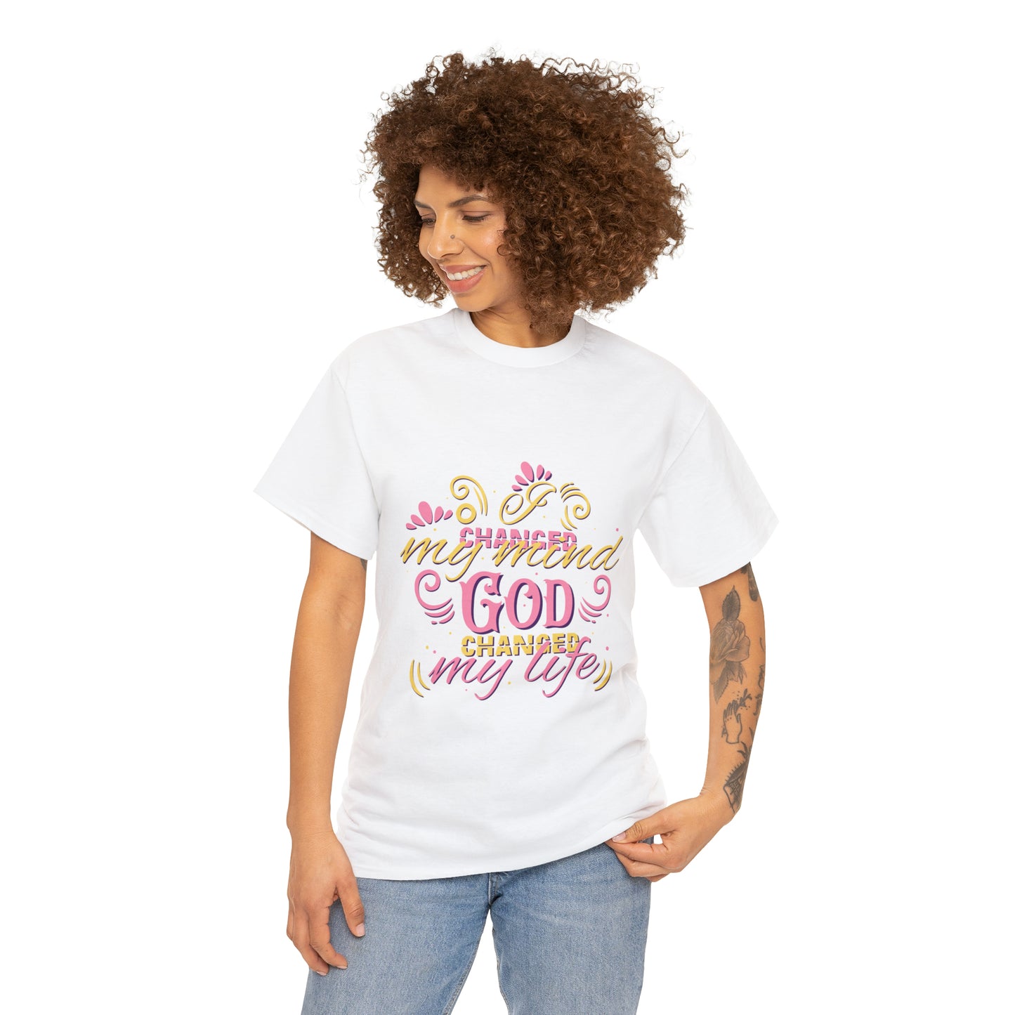 I Changed My Mind God Changed My Life Unisex Heavy Cotton Tee