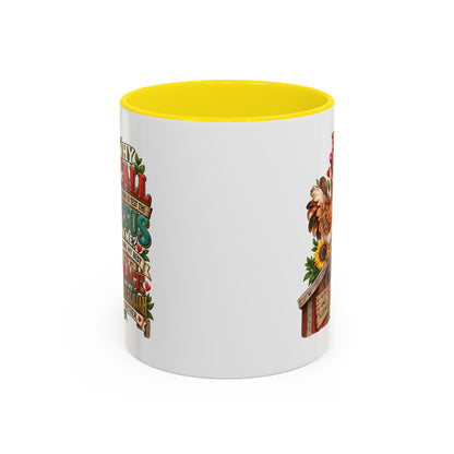Christian Farmhouse Coffee Mug — "Why Y'all Keep Trying to Put Jesus in Me?" Accent Mug