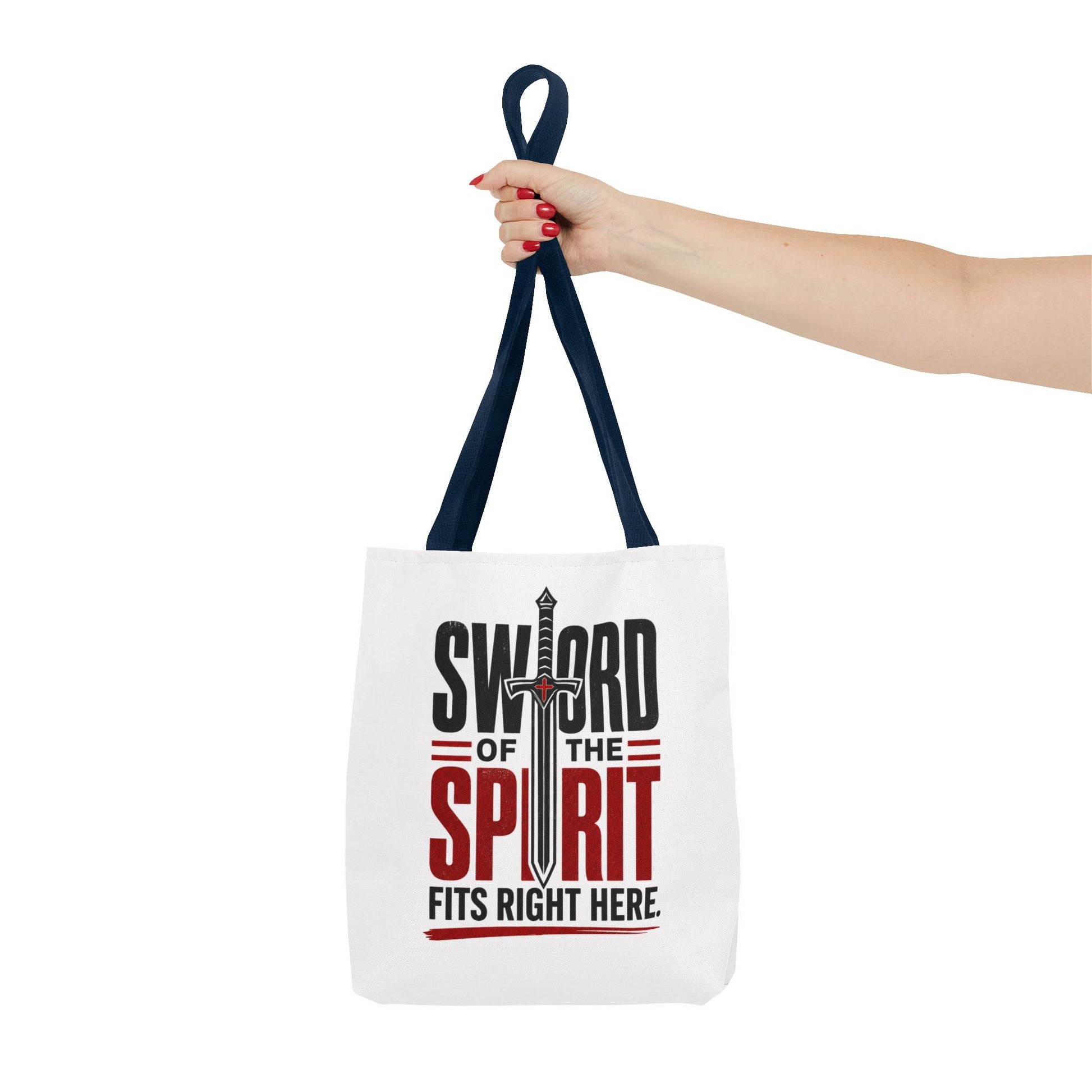 Sword of the Spirit Tote Bag — Christian Faith Inspirational Canvas Tote - ClaimedbyGodDesigns