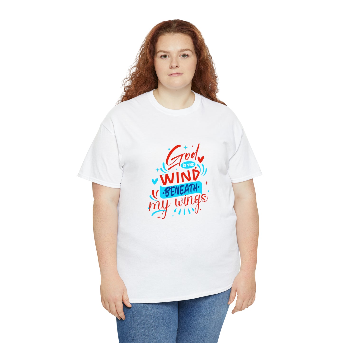 God Is The Wind Beneath My Wings Unisex Heavy Cotton Tee