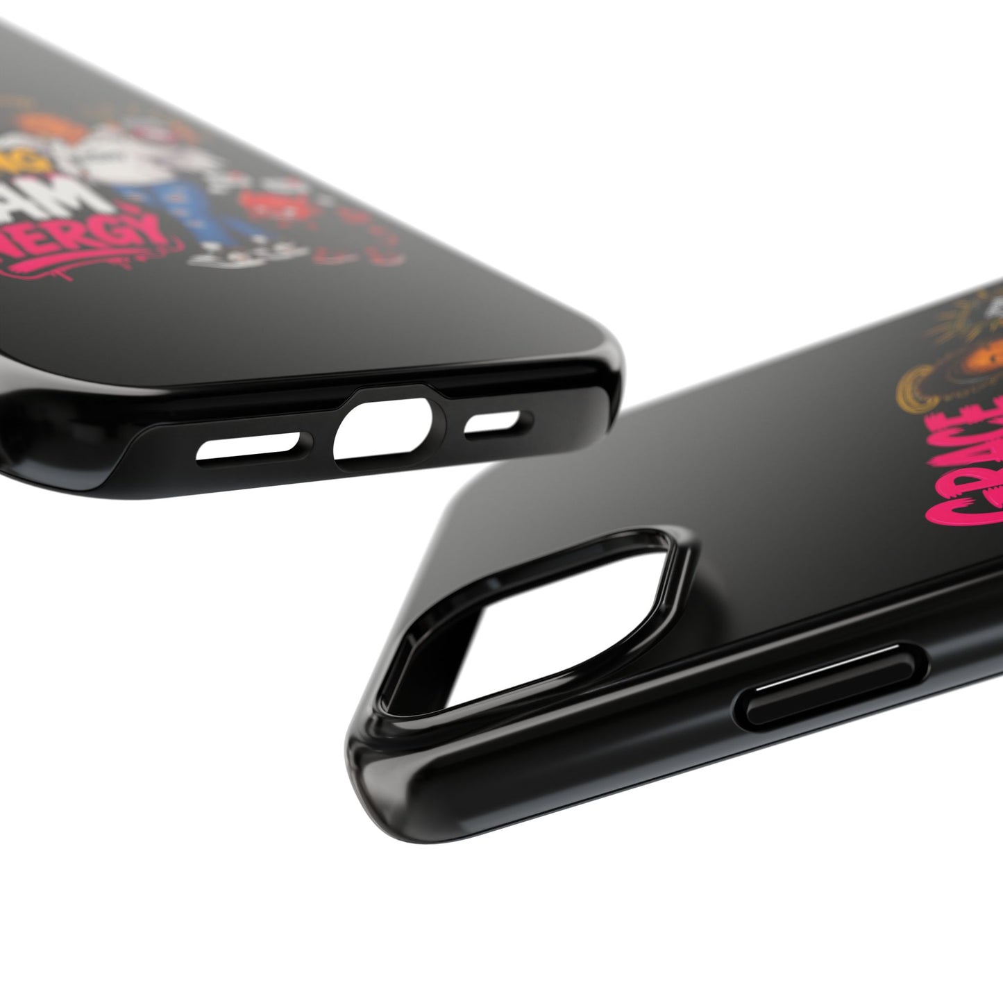 Tough Phone Case — "Grace Be Blocking Spam Energy" Black Protective Phone Cover