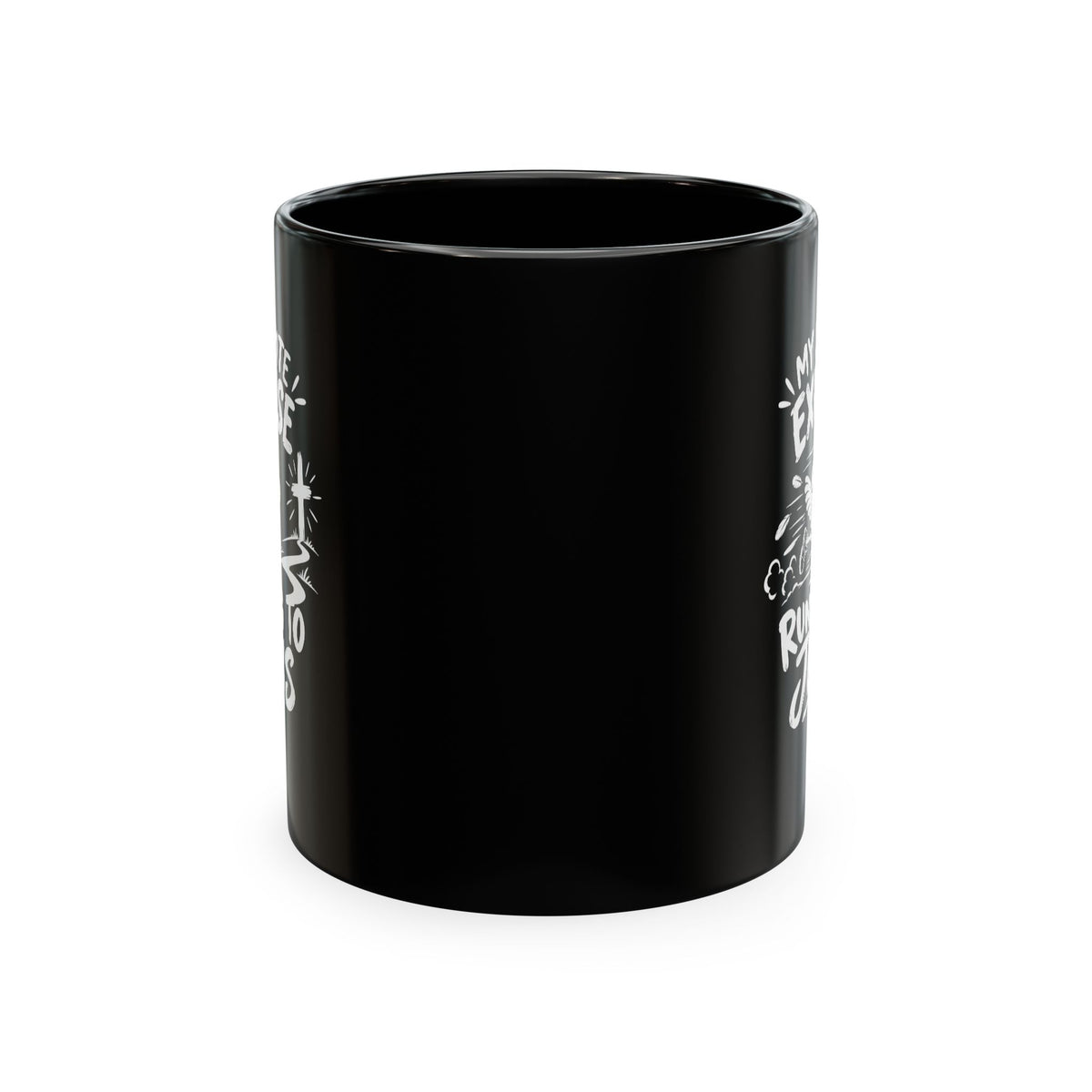 My Favorite Exercise Is Running to Jesus Christian Ceramic Mug