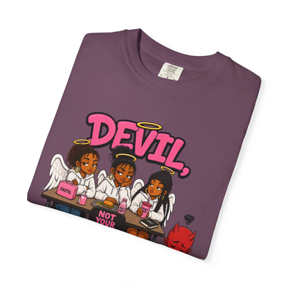 You Can't Sit With Us T-Shirt — 'Devil' Funny Girls Desk Graphic Tee