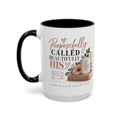 Purposefully Called, Beautifully His Accent Coffee Mug — Christian Inspirational 11/15oz