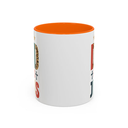 This Dad Loves Him Accent Coffee Mug - Perfect Gift for Father's Day and Christian Dads