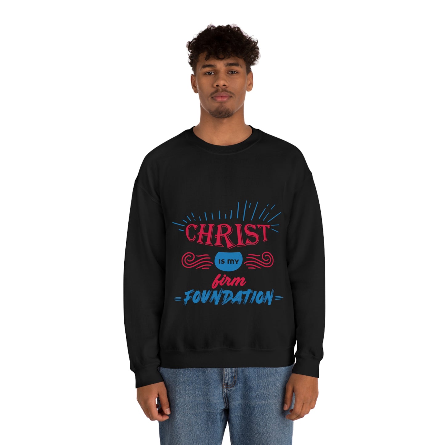 Christ Is My Firm Foundation Unisex Heavy Blend™ Crewneck Sweatshirt