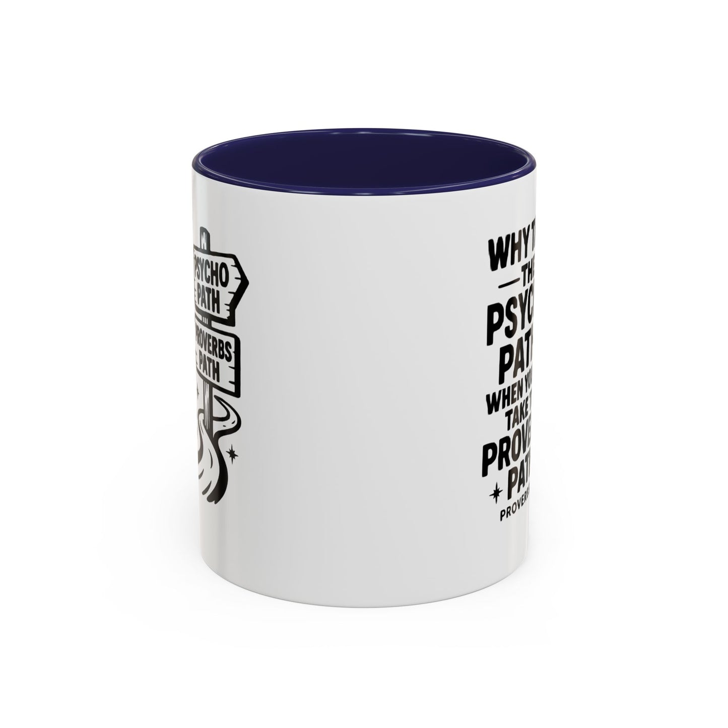 Inspirational Quote Accent Coffee Mug - Perfect Gift for Motivational Moments, Office Desk Essentials, Christian Gifts, Proverbs 3:5 - 6 - ClaimedbyGodDesigns