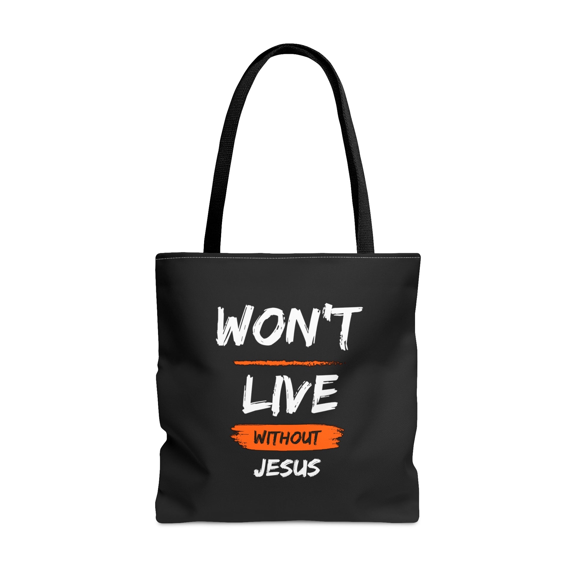 Won't Live Without Jesus Christian Tote Bag Printify