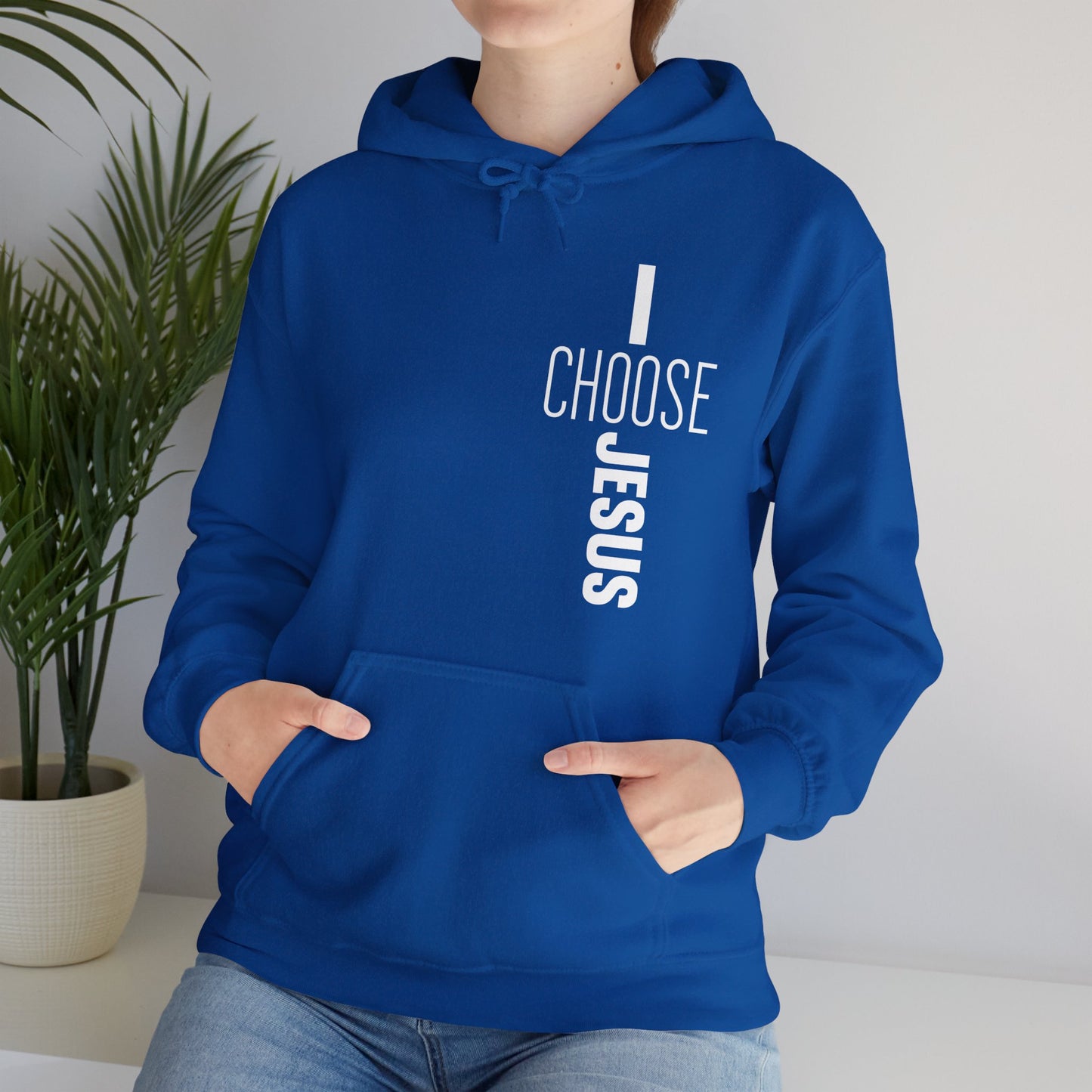 I Choose Jesus Unisex Christian Hooded Pullover Sweatshirt