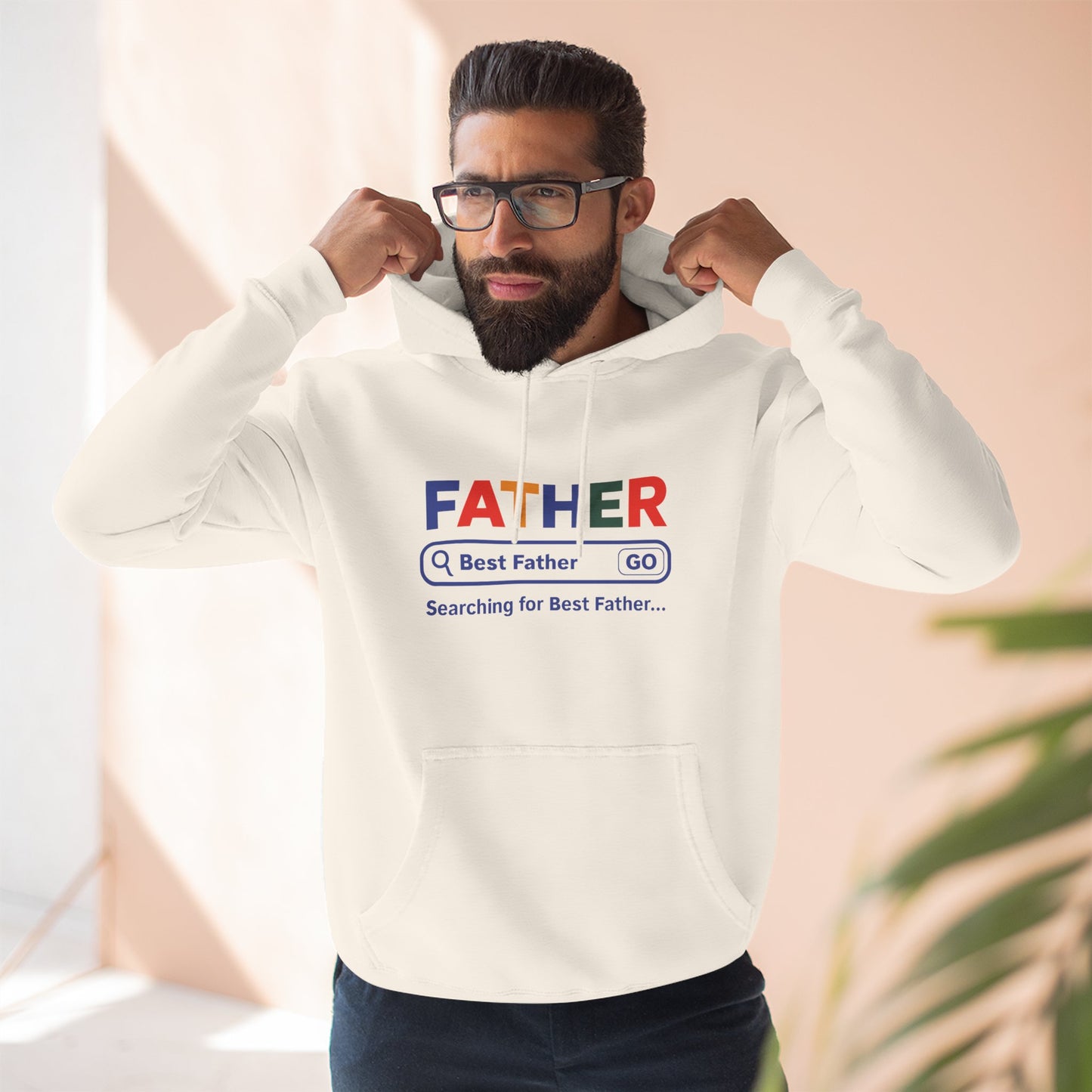 Father's Day Three - Panel Fleece Hoodie, Gift for Dad, Best Father Hoodie, Personalized Father Sweatshirt, Cute Dad Attire - ClaimedbyGodDesigns
