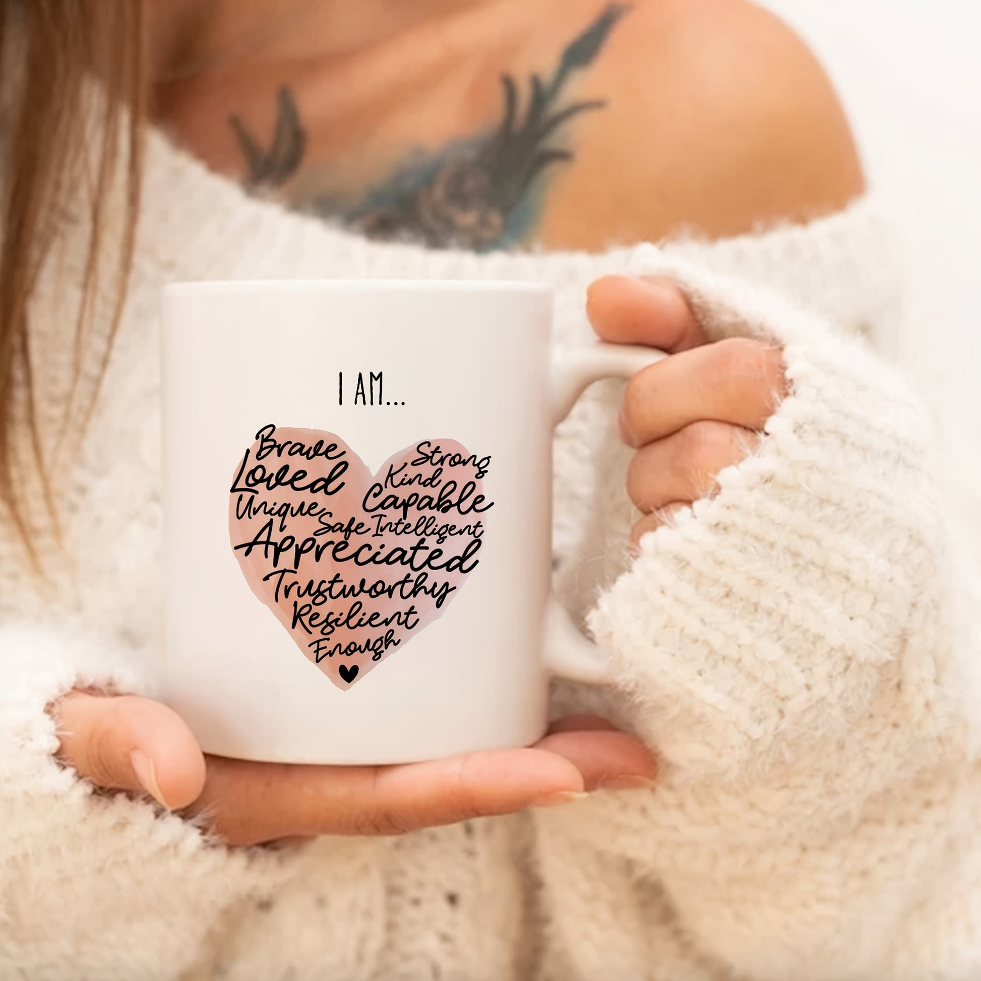 I Am Christian White Ceramic Mug 11oz claimedbygoddesigns