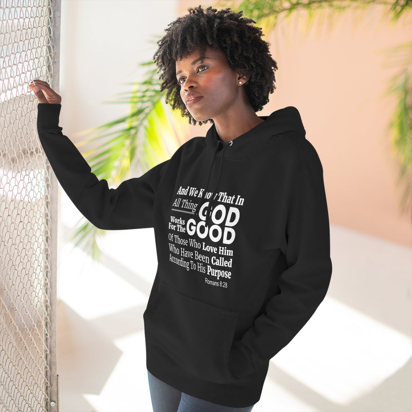 Inspirational Three - Panel Fleece Unisex Hoodie, Christian Apparel, Cozy Sweatshirt, Gift for Believers, Scripture Hoodie - ClaimedbyGodDesigns