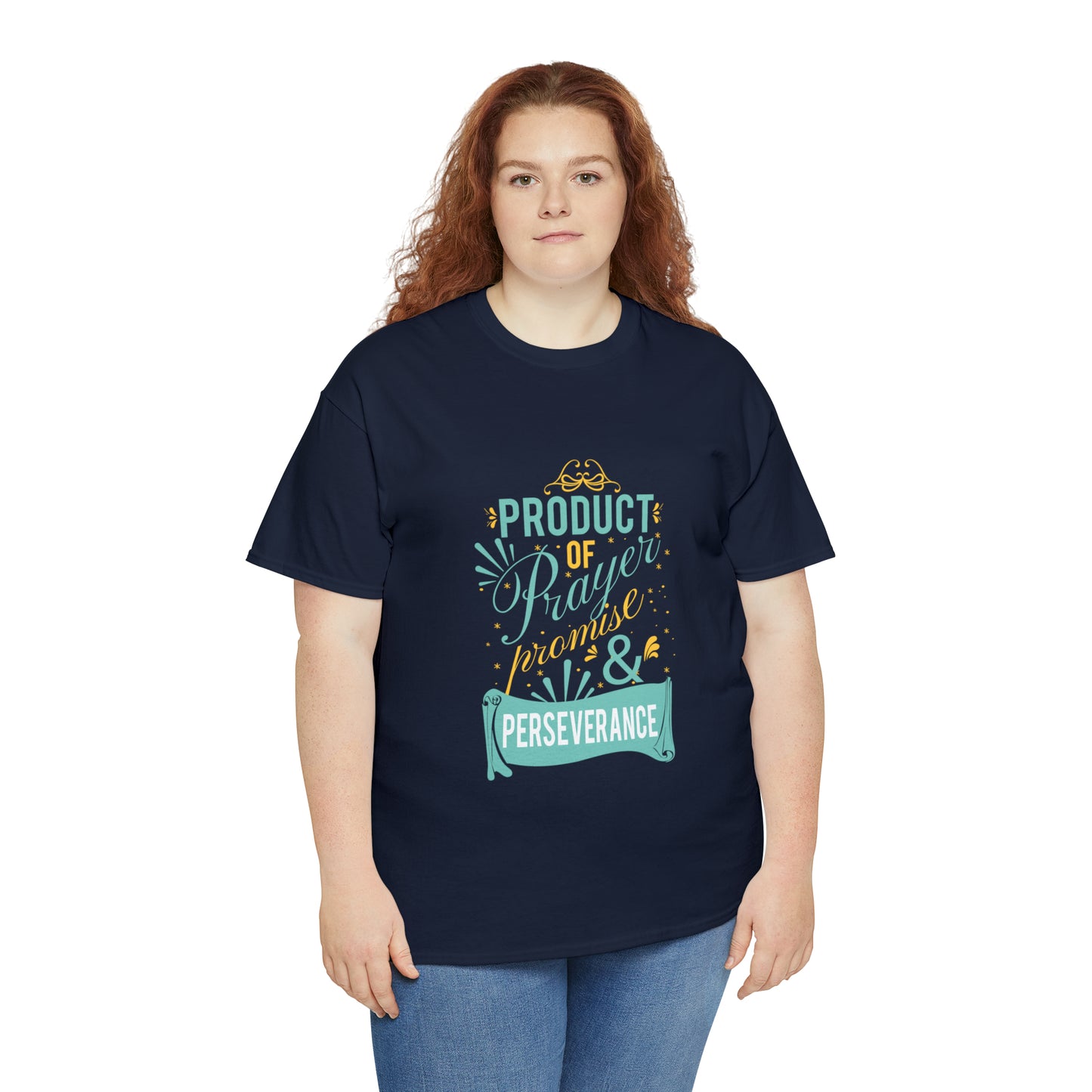 Product Of Prayer Promise & Perseverance Unisex Heavy Cotton Tee