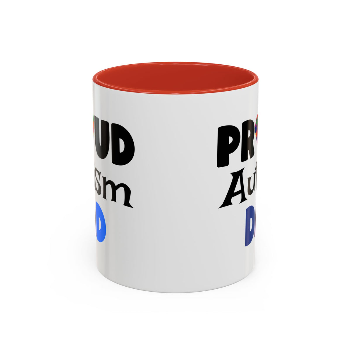 Proud Autism Dad Accent Coffee Mug - Perfect Gift for Fathers