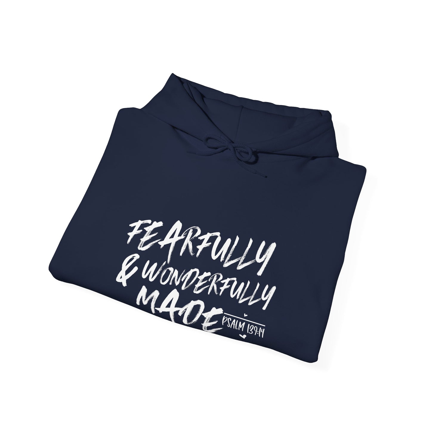 Fearfully And Wonderfully Made Christian Unisex Hooded Pullover Sweatshirt