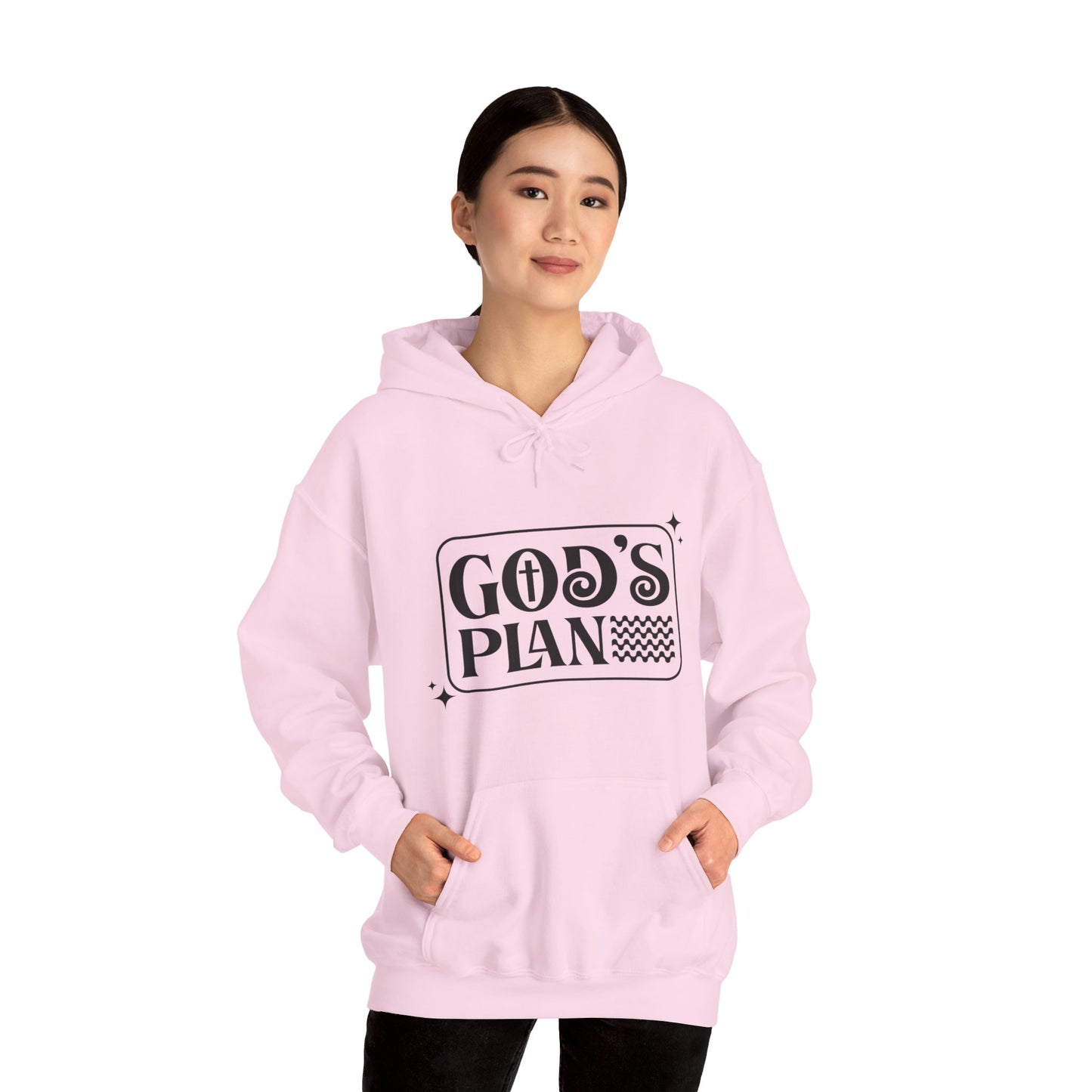 God's Plan Over MIne Unisex Christian Hooded Pullover Sweatshirt