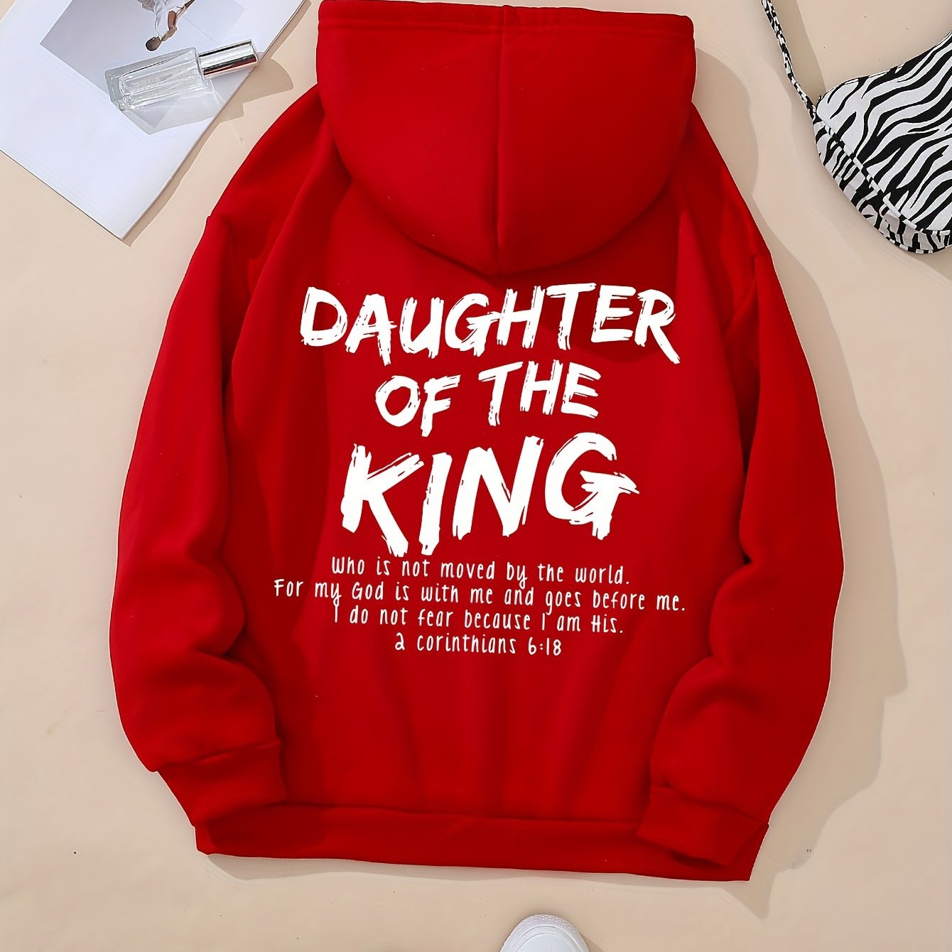 Daughter Of The King Women's Christian Pullover Hooded Sweatshirt claimedbygoddesigns