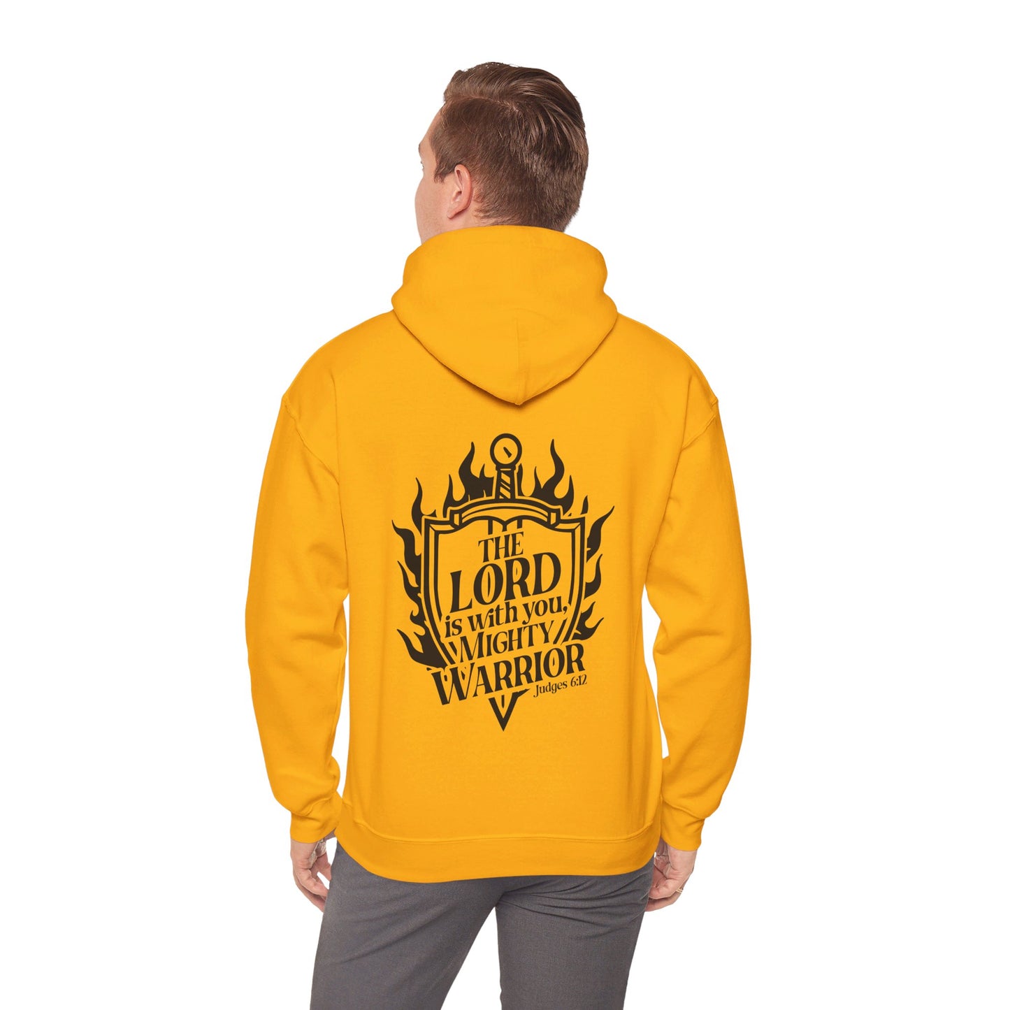 The Lord Is With You Mighty Warrior Unisex Christian Pullover Hooded Sweatshirt