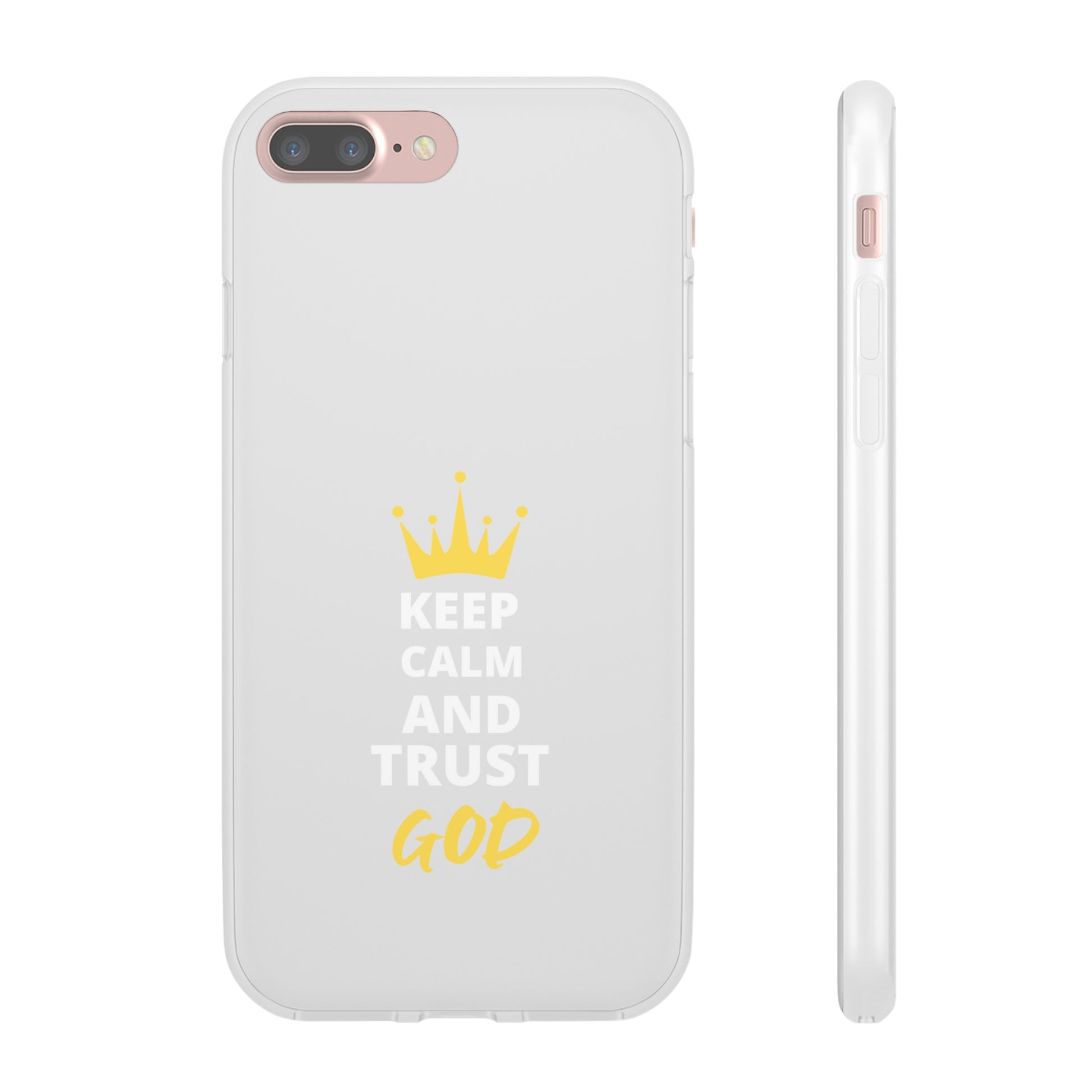 Keep Calm And Trust God Christian Flexi Phone Case Printify