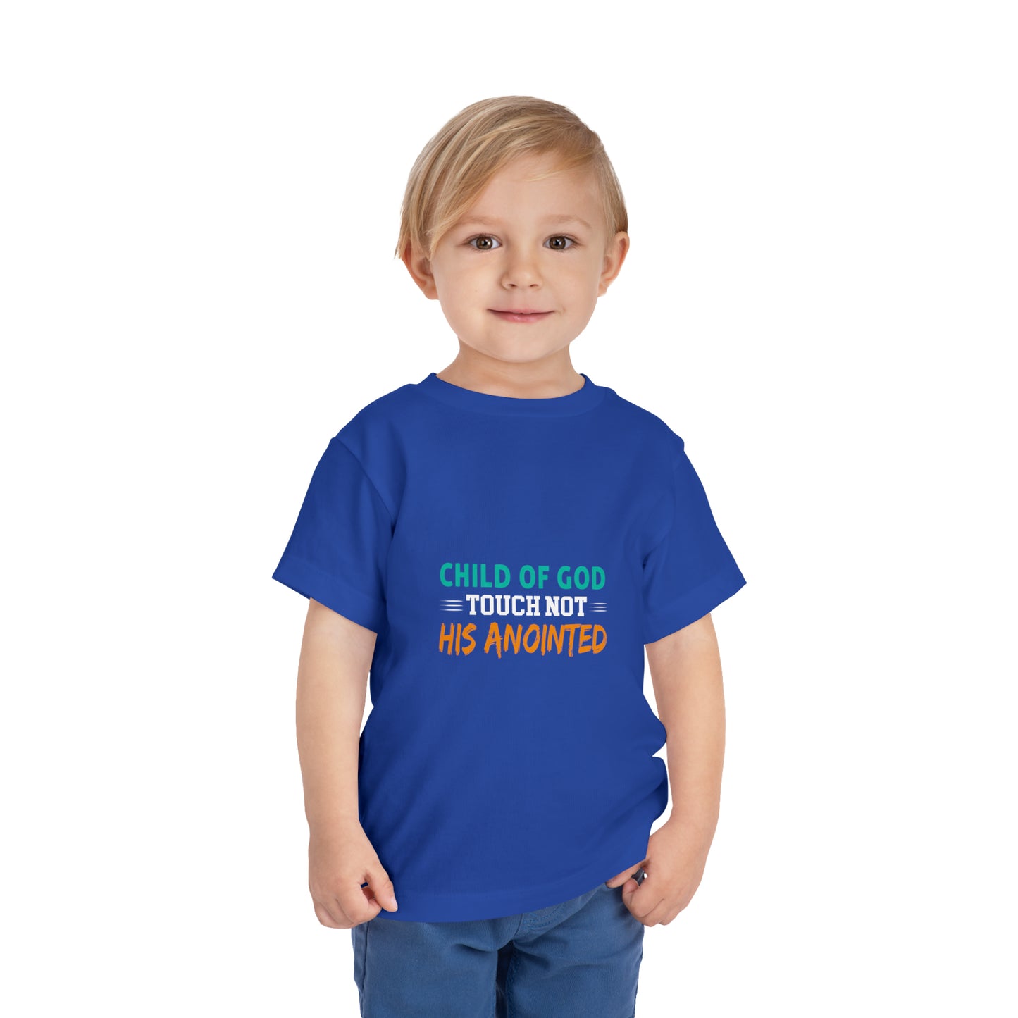 Child Of God Touch Not His Anointed Christian Toddler T-Shirt Printify