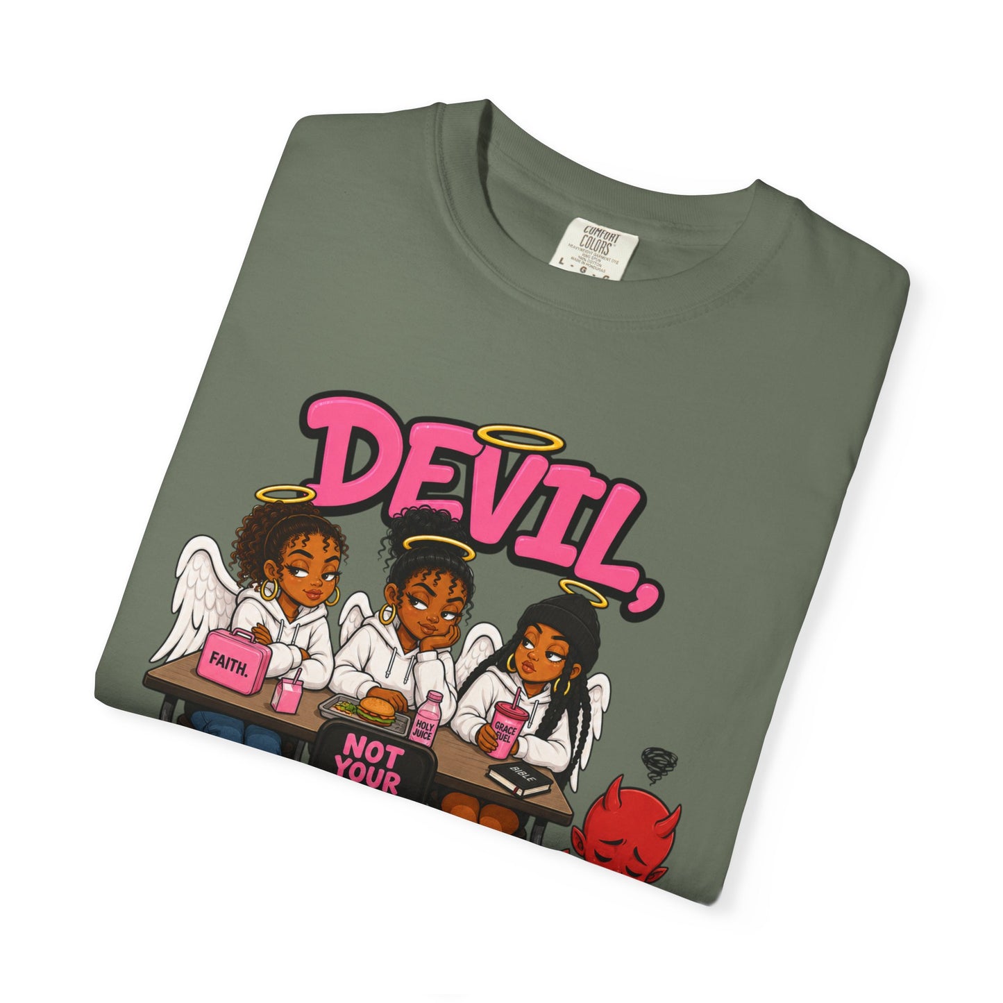 You Can't Sit With Us T-Shirt — 'Devil' Funny Girls Desk Graphic Tee
