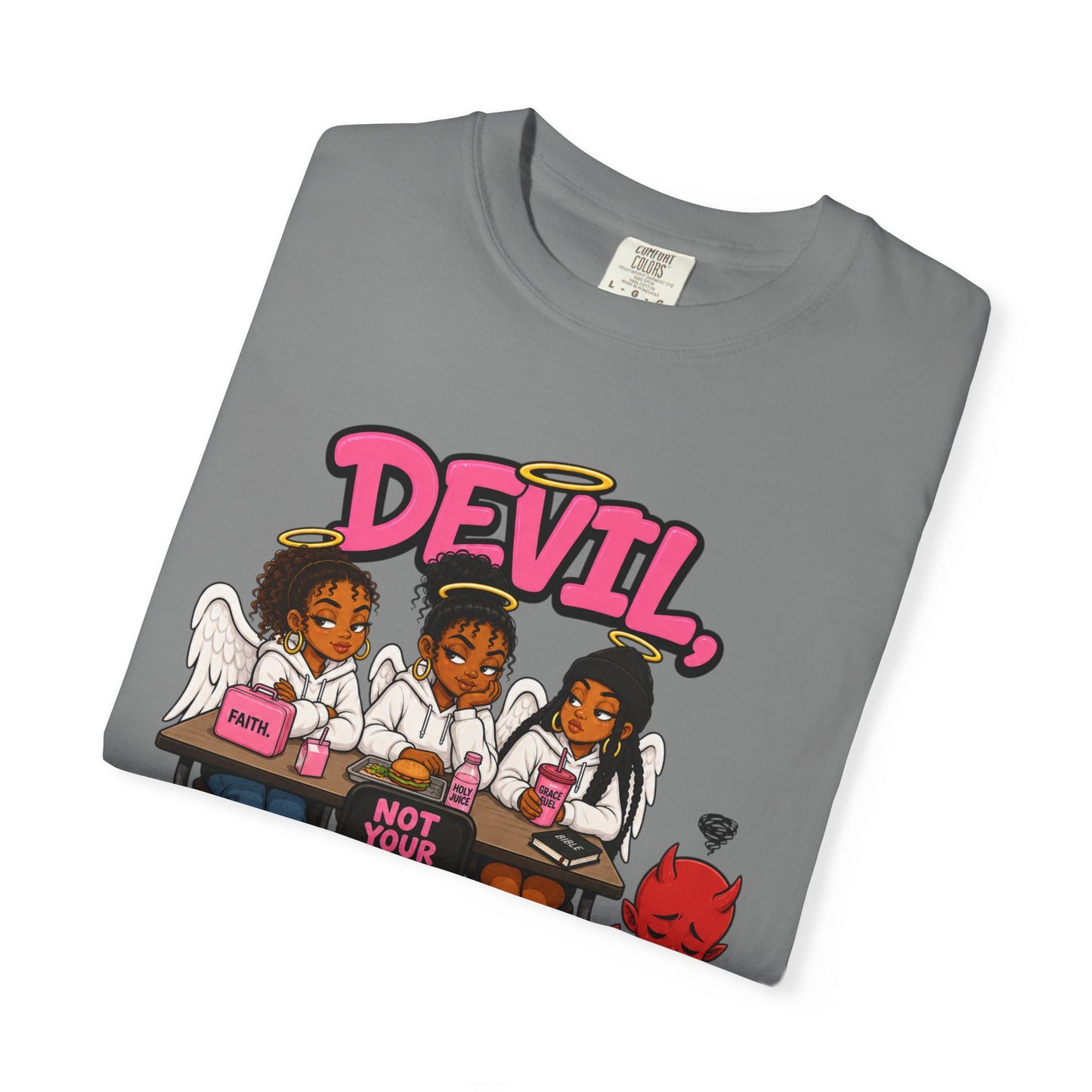 You Can't Sit With Us T-Shirt — 'Devil' Funny Girls Desk Graphic Tee