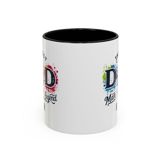 Colorful 'Best Dad Ever' Accent Coffee Mug - 11oz & 15oz