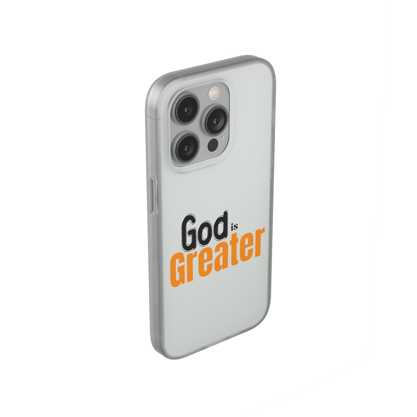 God Is Greater Christian Flexi Phone Case Printify