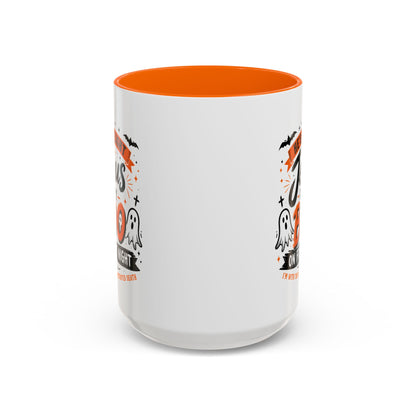 Christian Coffee Mug — "He's My Light, Jesus Is My Boo" Halloween Accent Mug