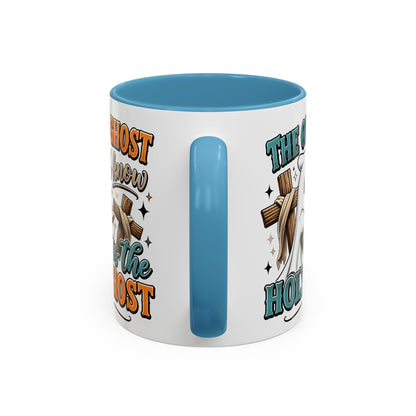 Accent Mug — "The Only Ghost I Know Is the Holy Ghost" Christian Halloween Coffee Cup