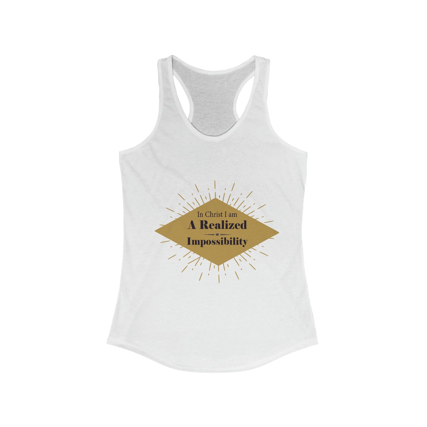 In Christ I Am A Realized Impossibility Women’s Slim fit tank-top