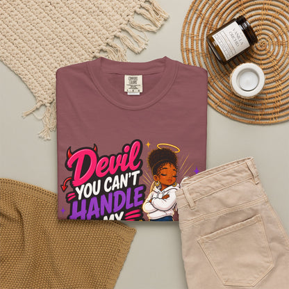 Devil You Can't Handle My Glow Up T-Shirt — Angel Girl Graphic Tee - ClaimedbyGodDesigns