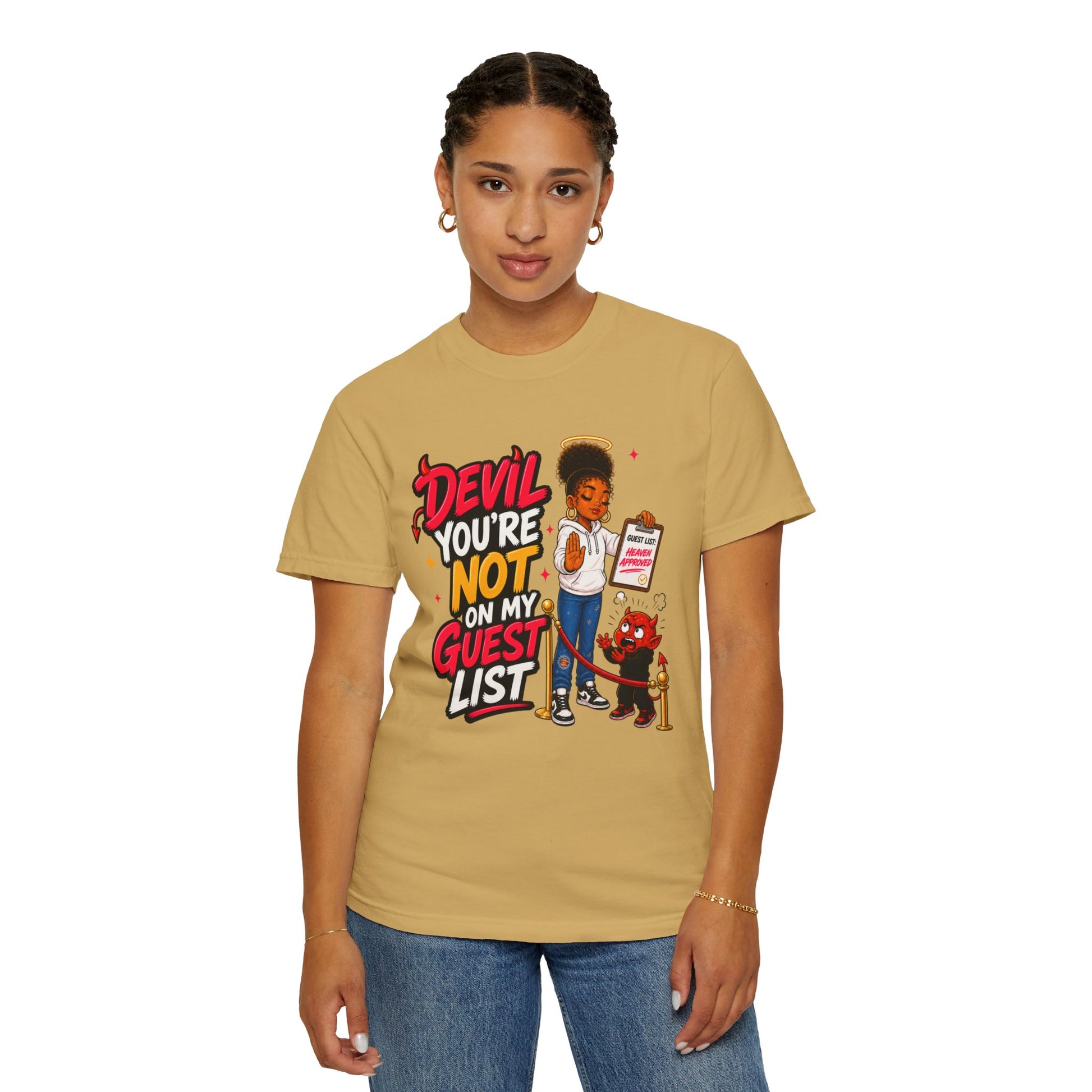 Devil You're Not On My Guest List T-Shirt - ClaimedbyGodDesigns