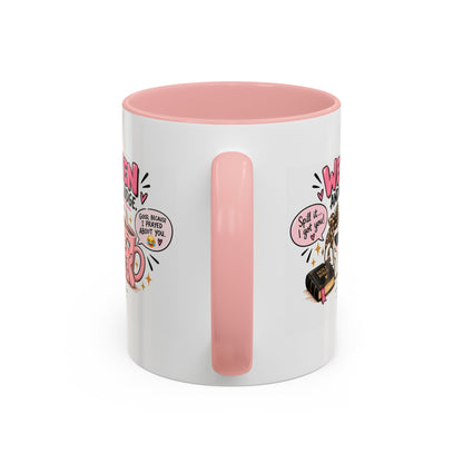 Coffee Mug — "We Listen and We Don't Judge" Inspirational Pink Ceramic Mug (11/15oz)