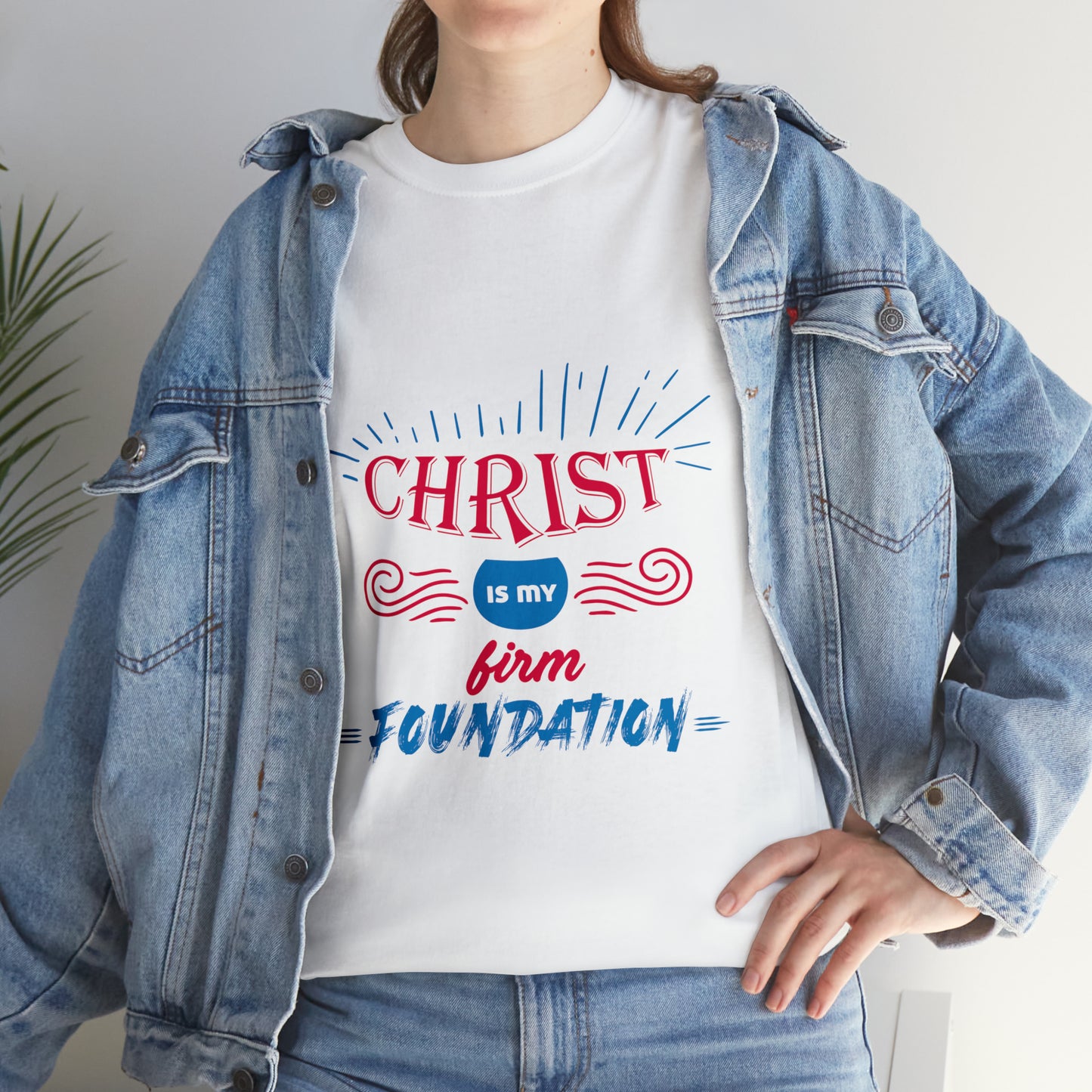 Christ Is My Firm Foundation Unisex Heavy Cotton Tee