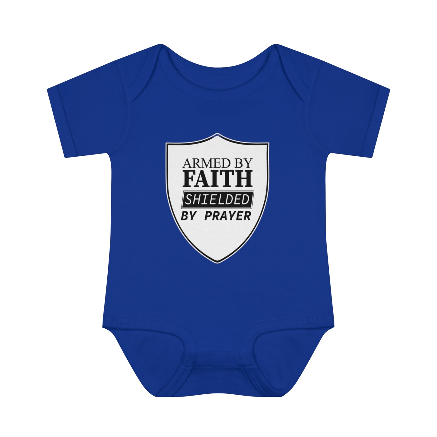 Armed By Faith Shielded By Prayer Christian Baby Onesie Printify