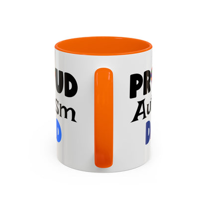 Proud Autism Dad Accent Coffee Mug - Perfect Gift for Fathers