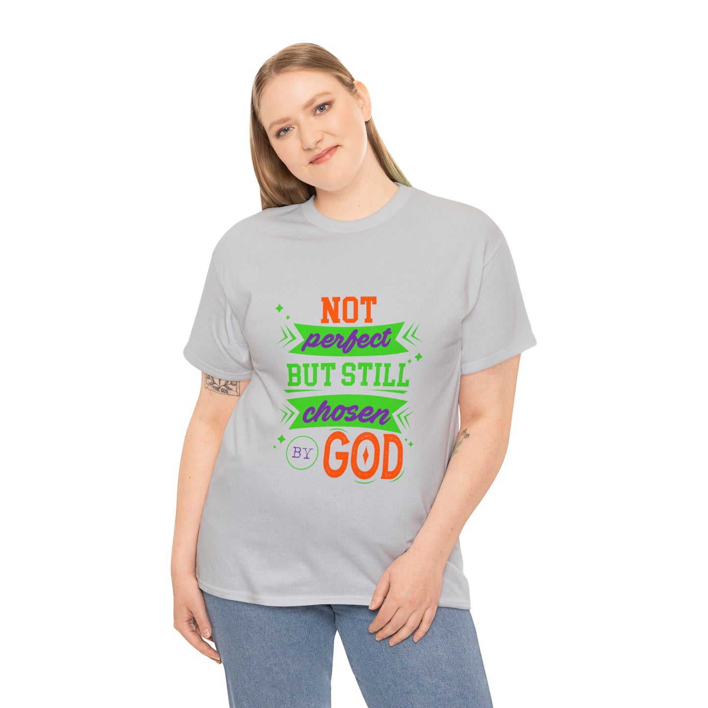 Not Perfect But Still Chosen By God Unisex Heavy Cotton Tee