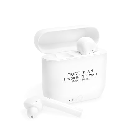His Plan Is Worth The Wait Essos Christian Wireless Earbuds
