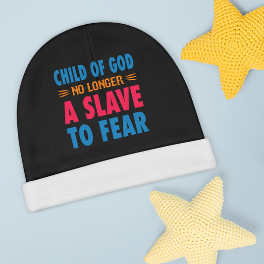 Child Of God No Longer A Slave To Fear Baby Beanie (AOP) Printify