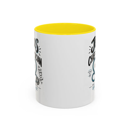 Jesus Is My Chief Physician Accent Coffee Mug – Christian Faith Medical Gift