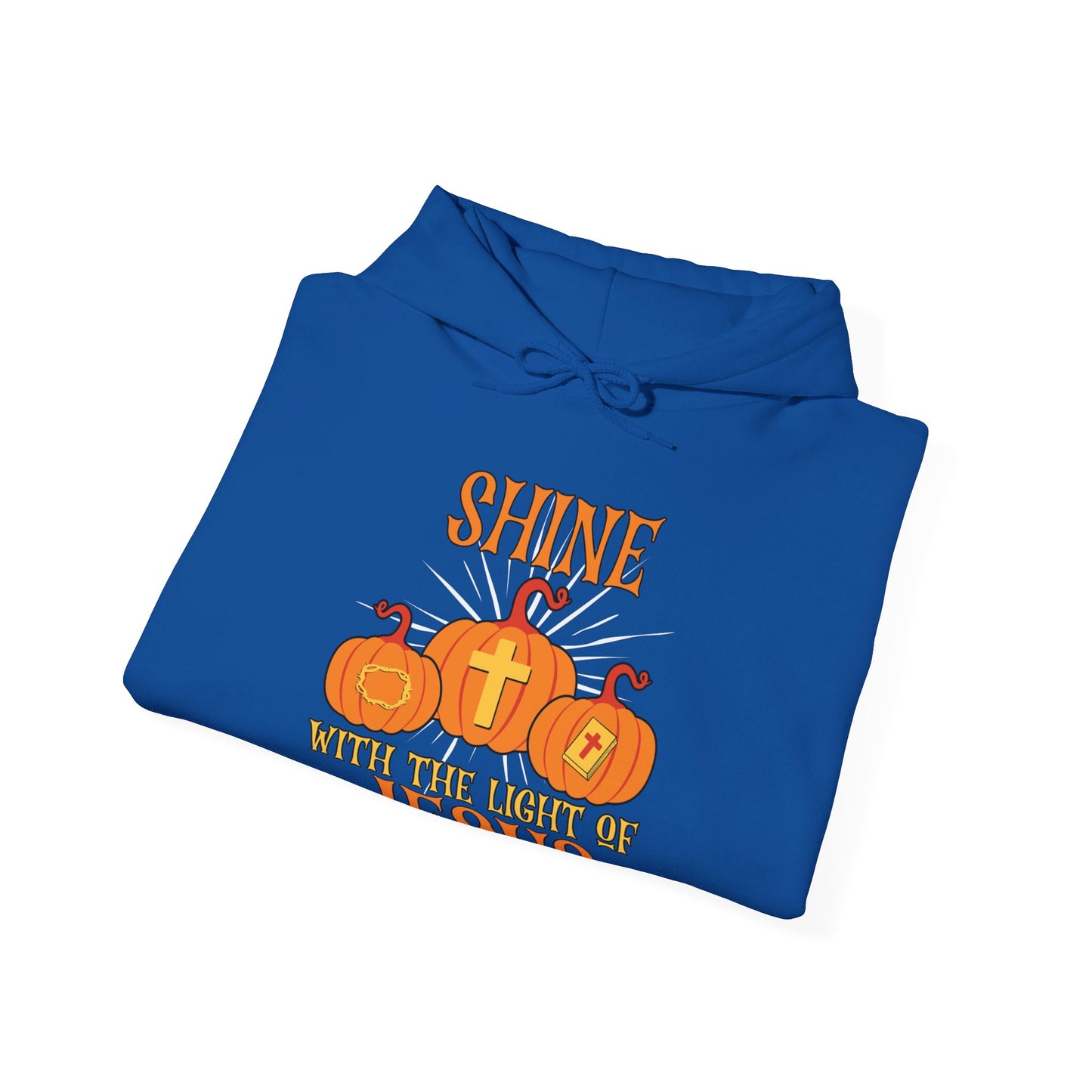 Shine With The Light Of Jesus Halloween Unisex Christian Pullover Hooded Sweatshirt