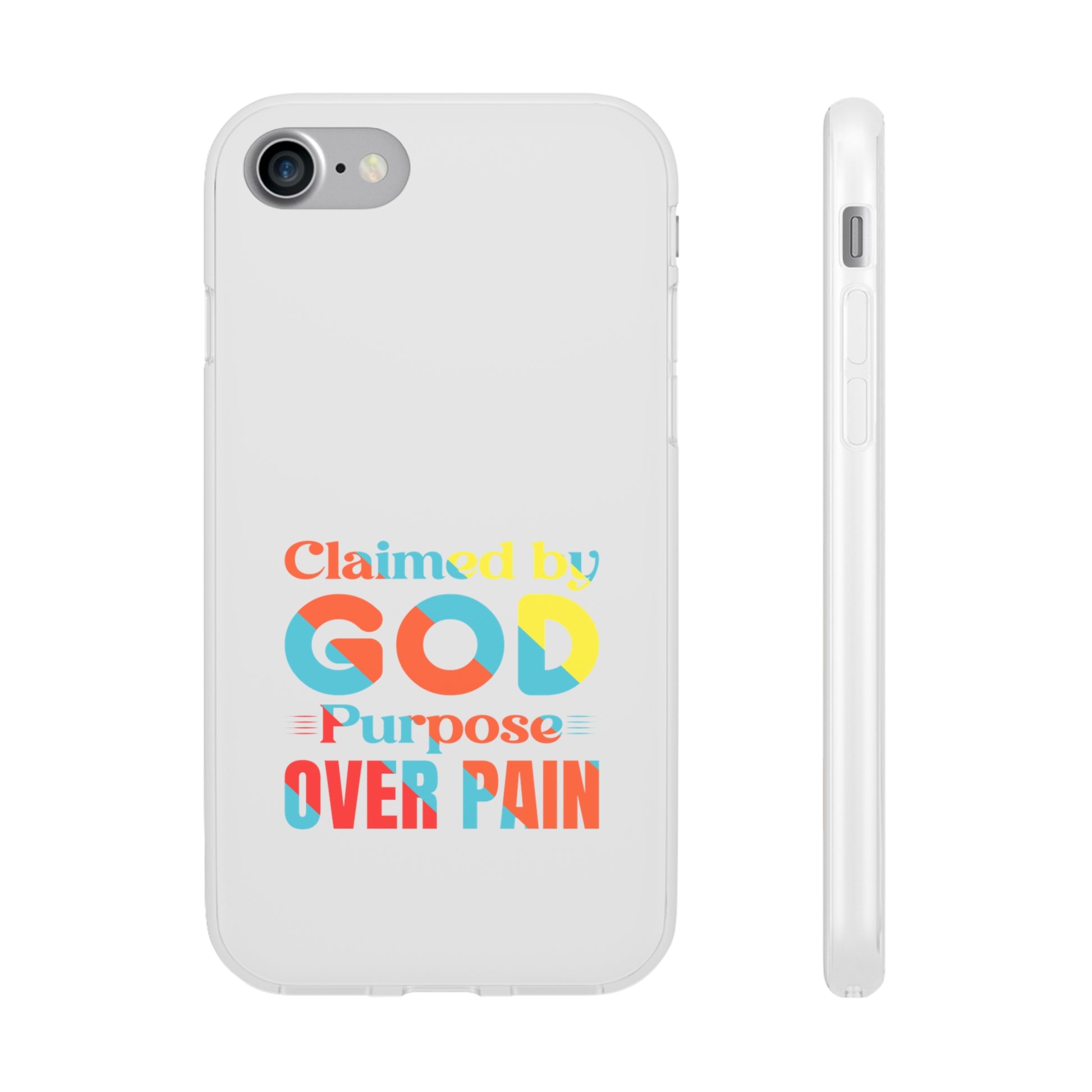 Claimed By God Purpose Over Pain Christian Flexi Phone Case Printify