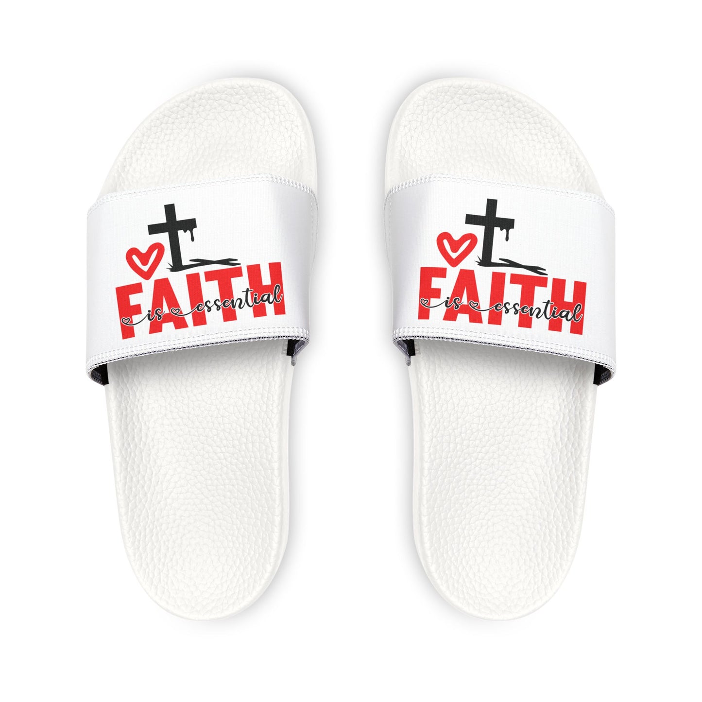 Faith-Inspired Youth Sandals, Comfortable Summer Footwear for Kids, Stylish Poolside Slides, Perfect for Family Outings, Religion Gifts