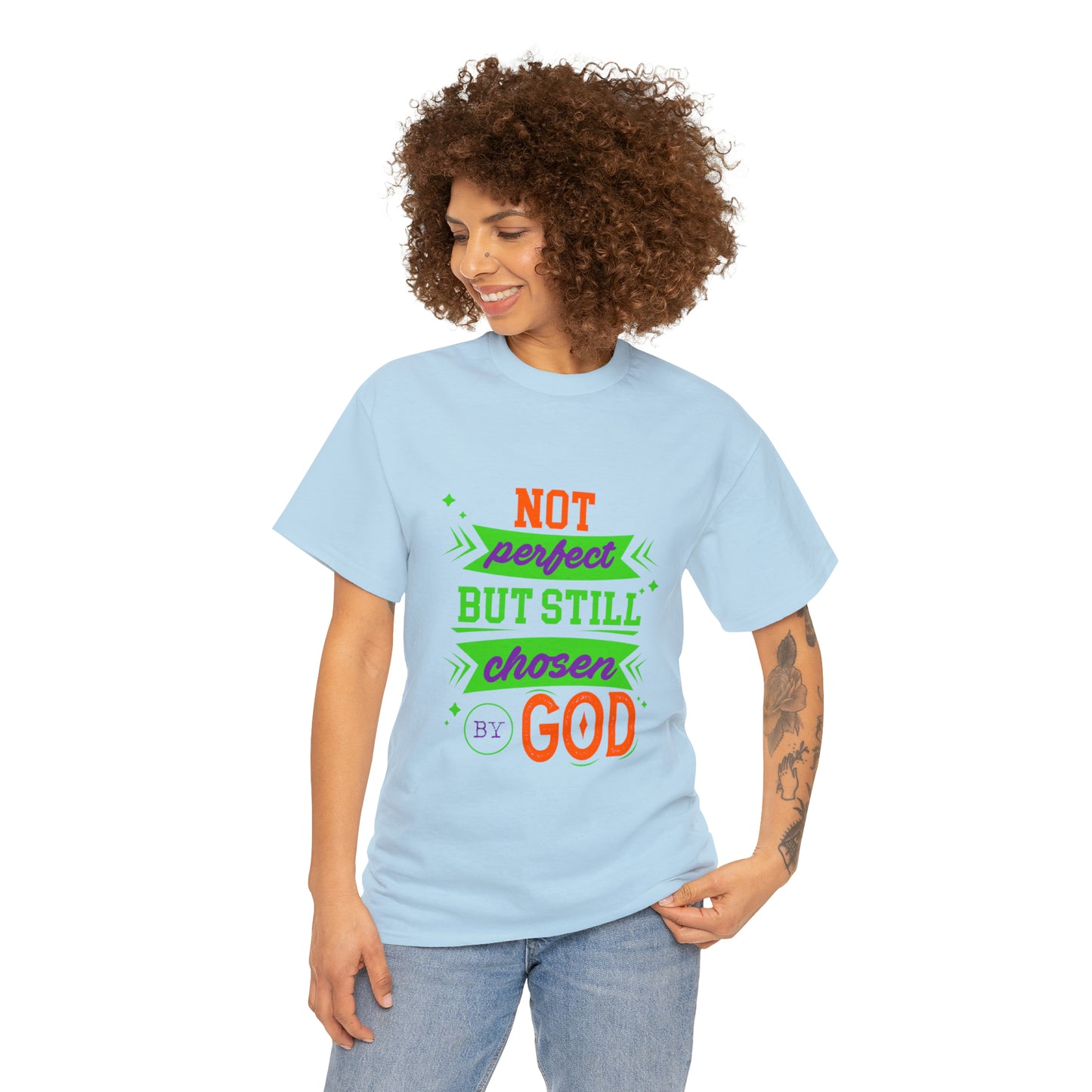 Not Perfect But Still Chosen By God Unisex Heavy Cotton Tee